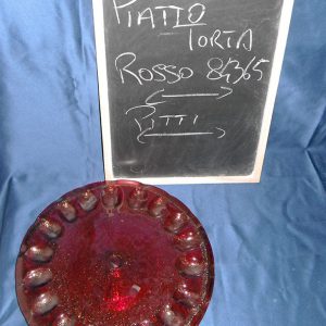 Piatto Torta Rosso 84365