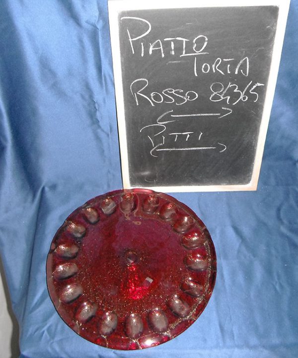 Piatto Torta Rosso 84365 - immagine 2