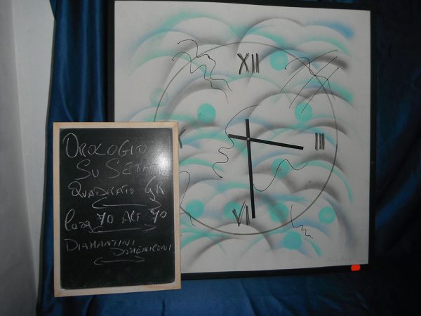 Orologio tela quadrato gra - immagine 5