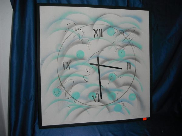 Orologio tela quadrato gra