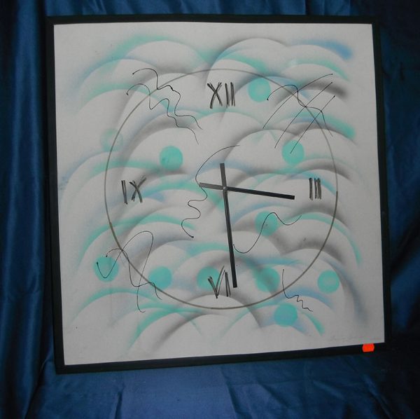 Orologio tela quadrato gra - immagine 4