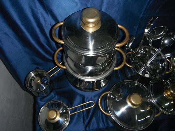 Batteria Pentole Manici Oro - immagine 7