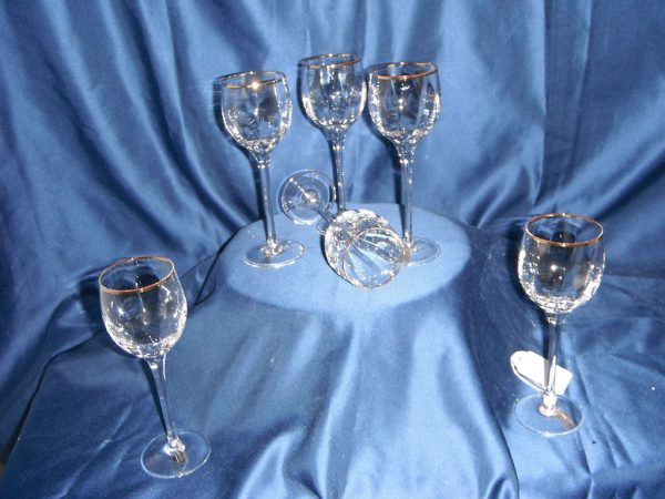 Set Bicchiri Liquore Filo Oro